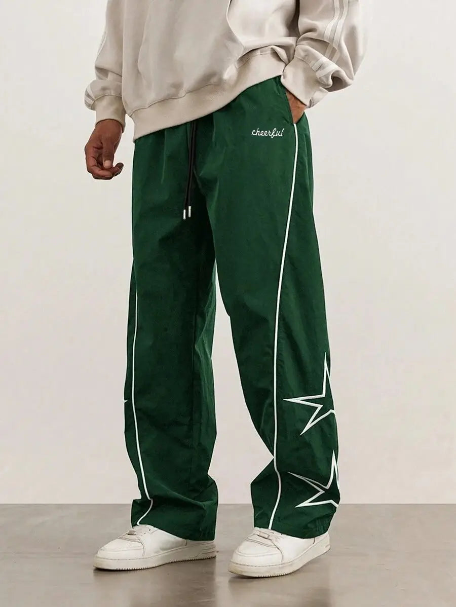 Red Embroidered Pants
